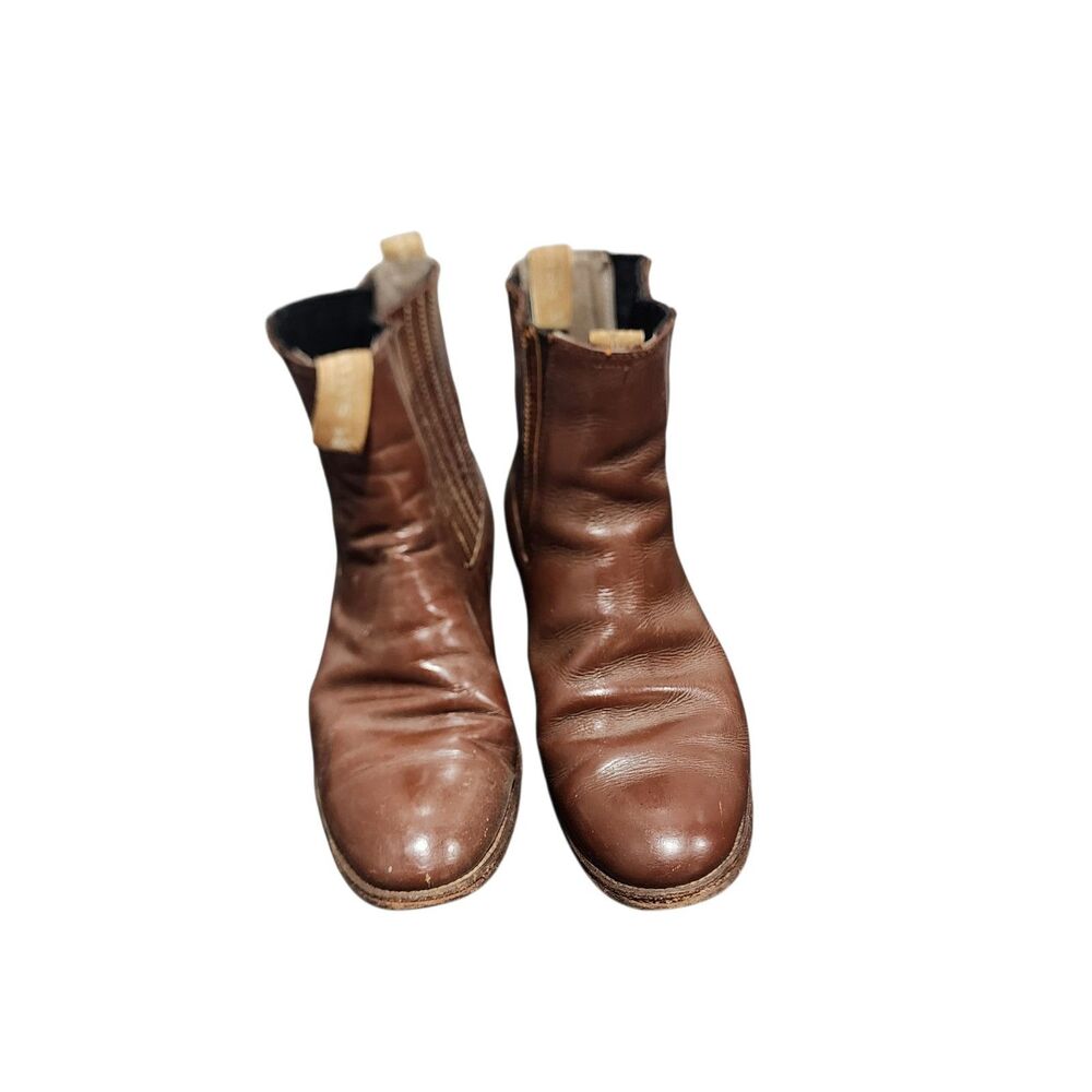Potro Salvaje Brown Leather‎ Ankle Boots Chelsea Western Riding Ranch Boots